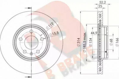 R BRAKE 78rbd26077 -  